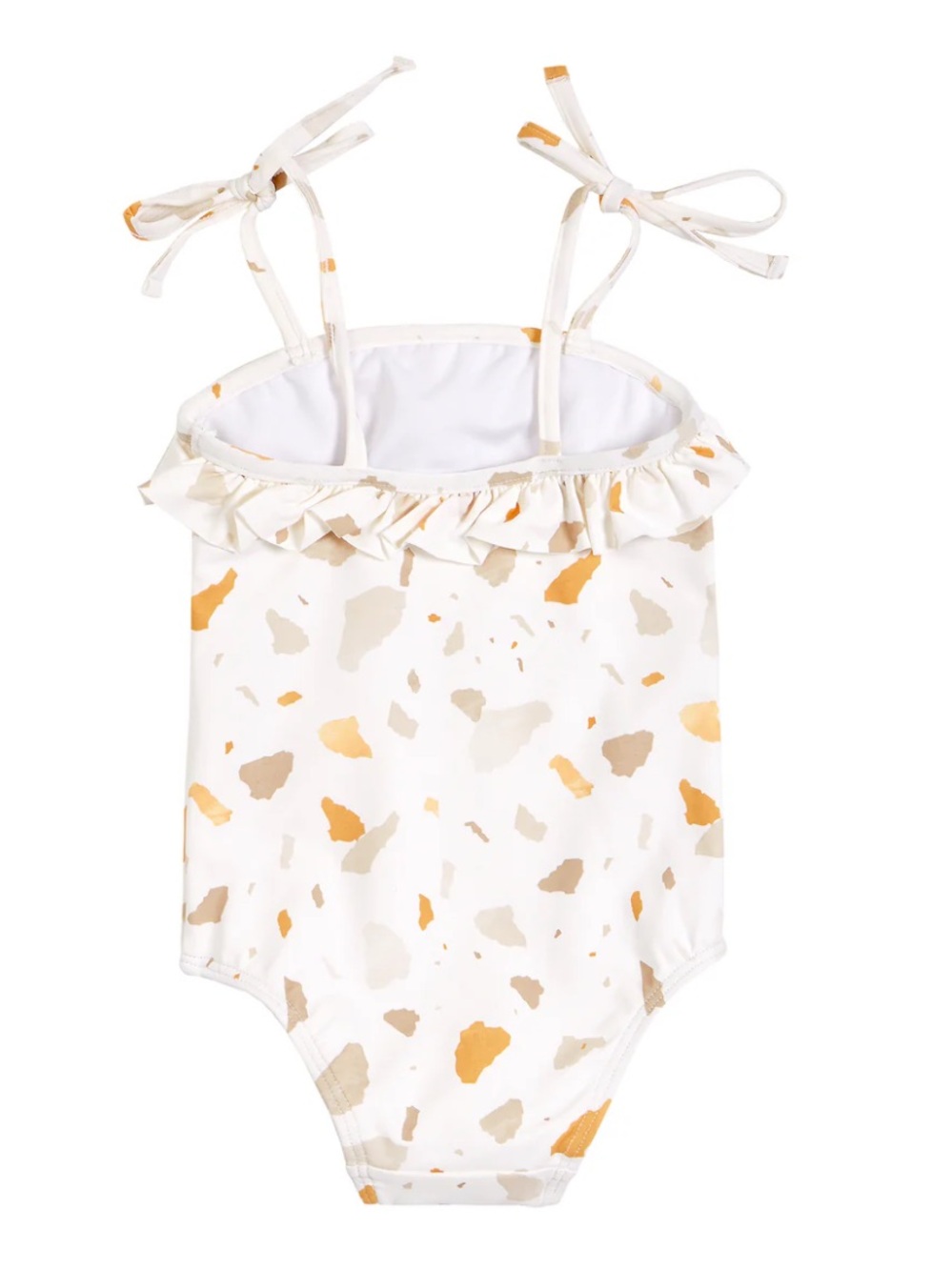 Terrazzo Ruffle One-Piece Swimsuit - Picture 3 of 6
